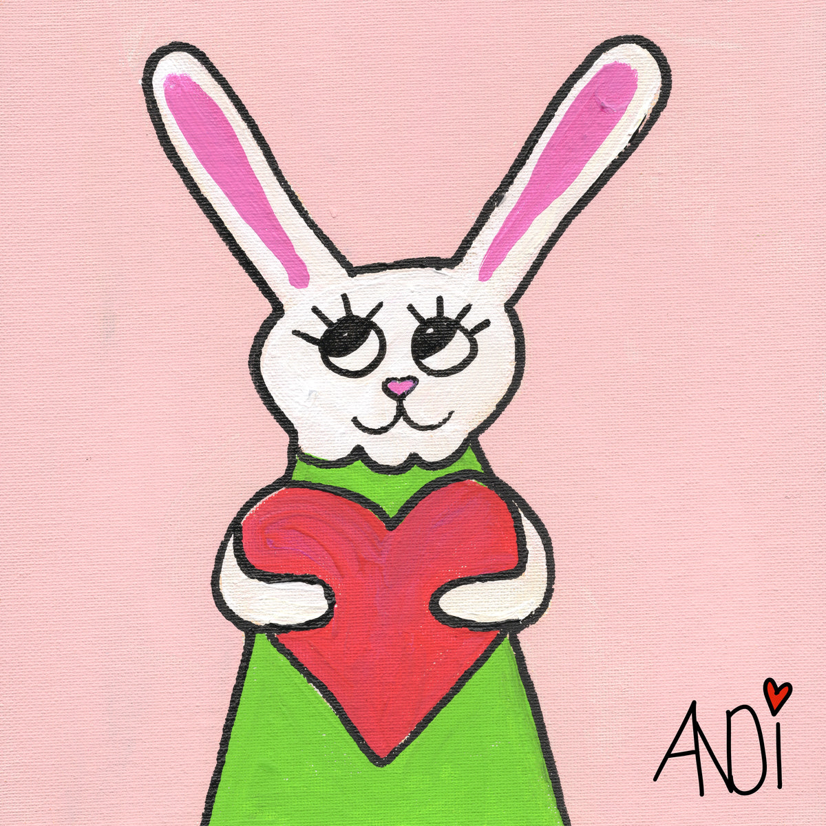 Sadie the bunny, a painting by Andi from the Willows Friends series