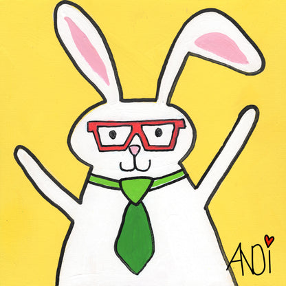 Terrance the bunny, a painting by Andi from the Willows Friends series