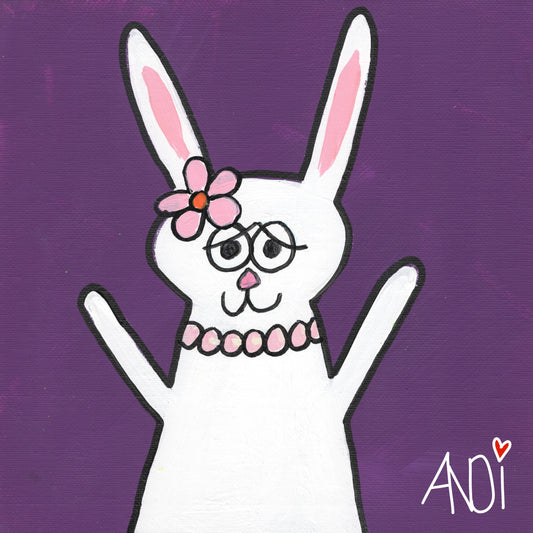 Tulip the bunny, a painting by Andi from the Willows Friends series