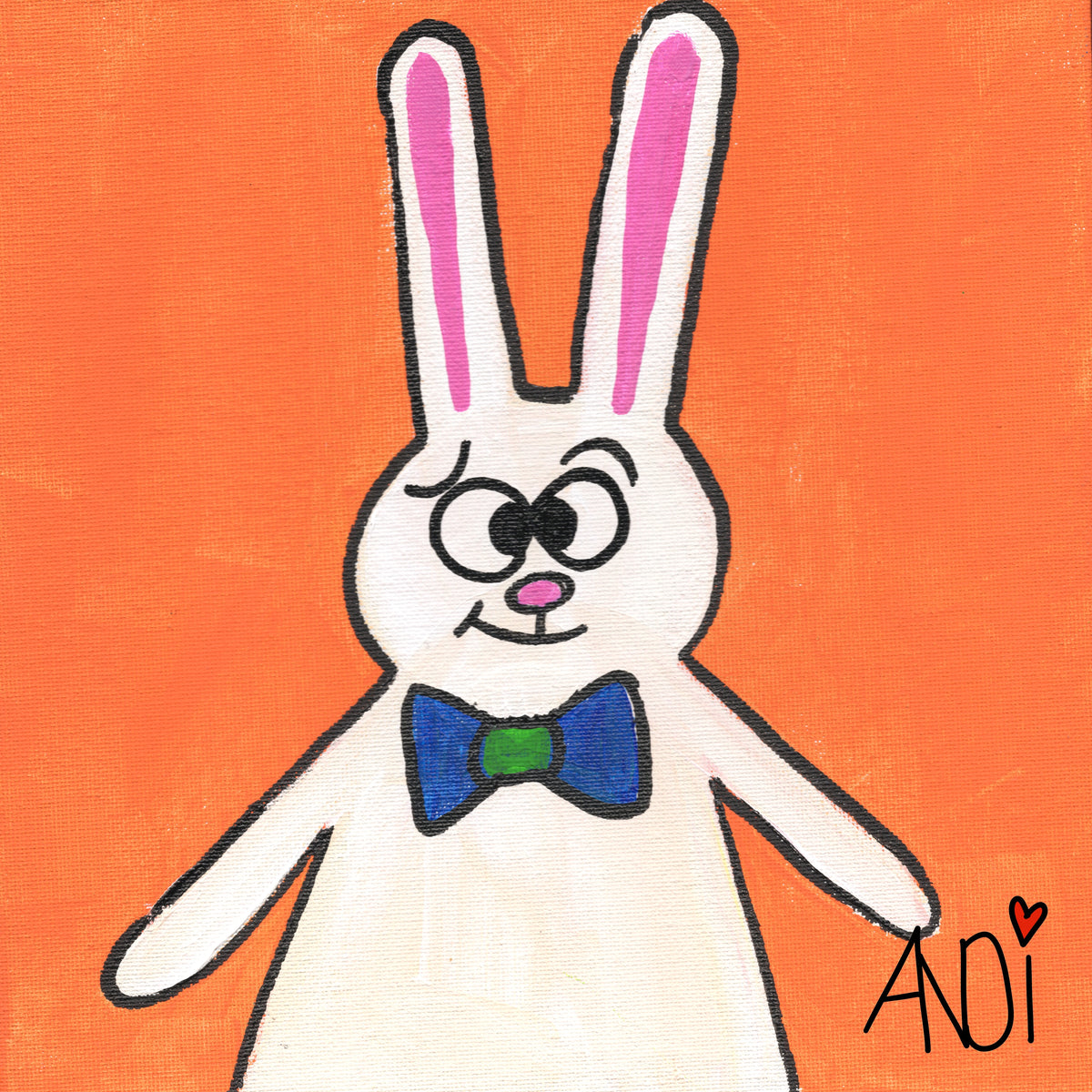 Walter the bunny, a painting by Andi from the Willows Friends series