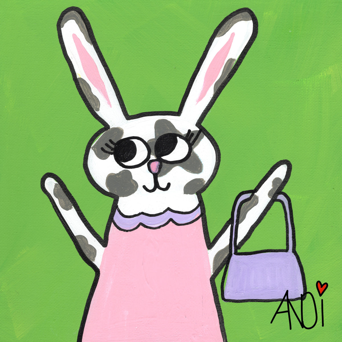 Willow the bunny, a painting by Andi from the Willows Friends series